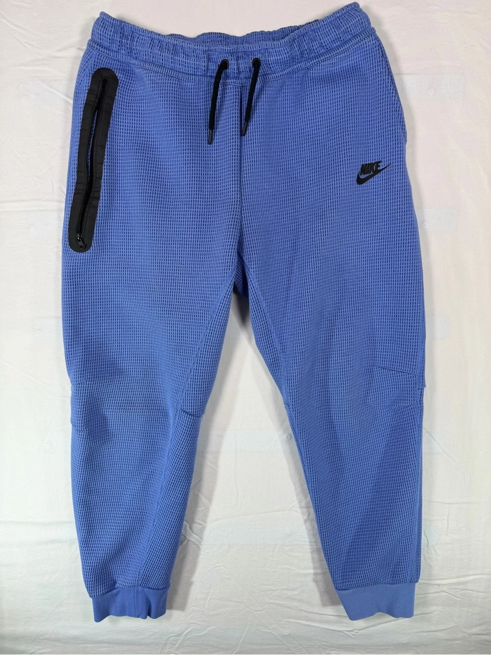 Nike Sportswear Tech Fleece Waffle Knit Hoodie Jogger Set Youth XL Blue